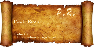 Paul Róza névjegykártya