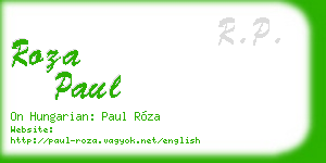 roza paul business card